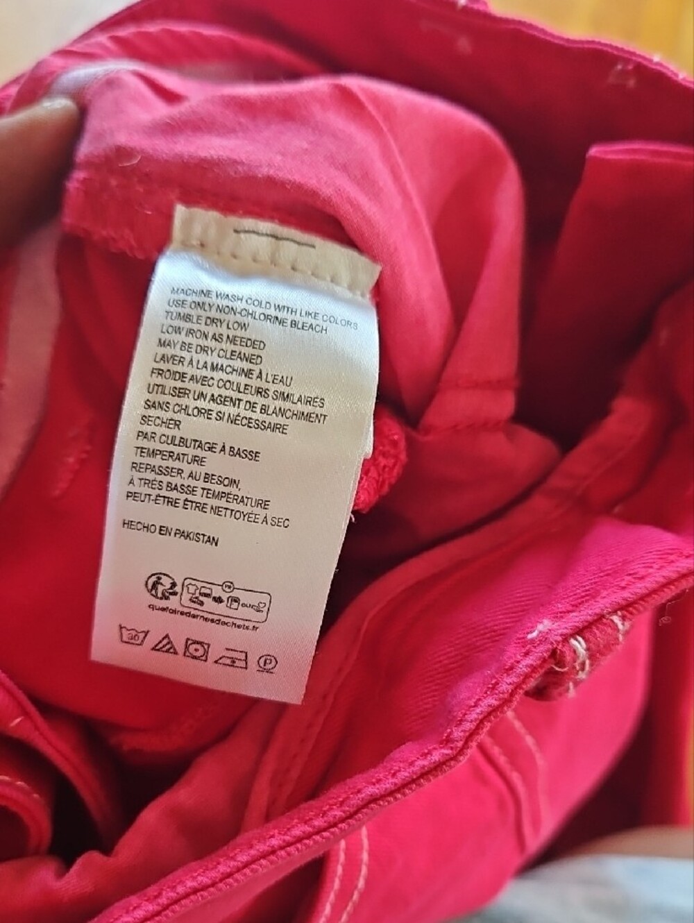 Maeve High Waist Wide-Leg Jeans in Vibrant Pink Size 28 - Picture 7 of 10